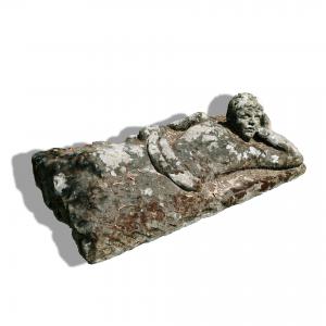 Antique stone lid. 1800s.